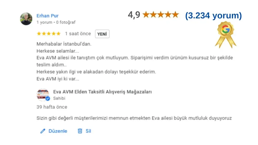 Eva AVM ailesi ile tanıştım çok mutluyum.