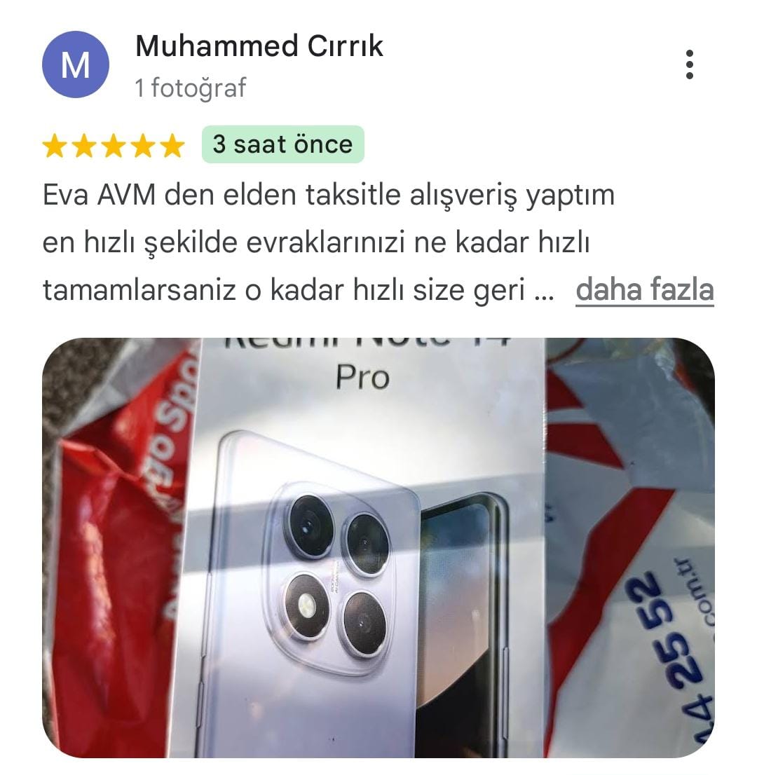 Google yorum görseli - Muhammet Cırrık