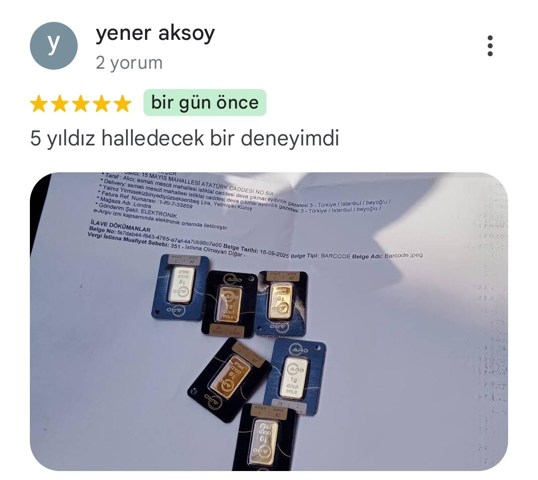 Google yorum görseli - Yener Aksoy