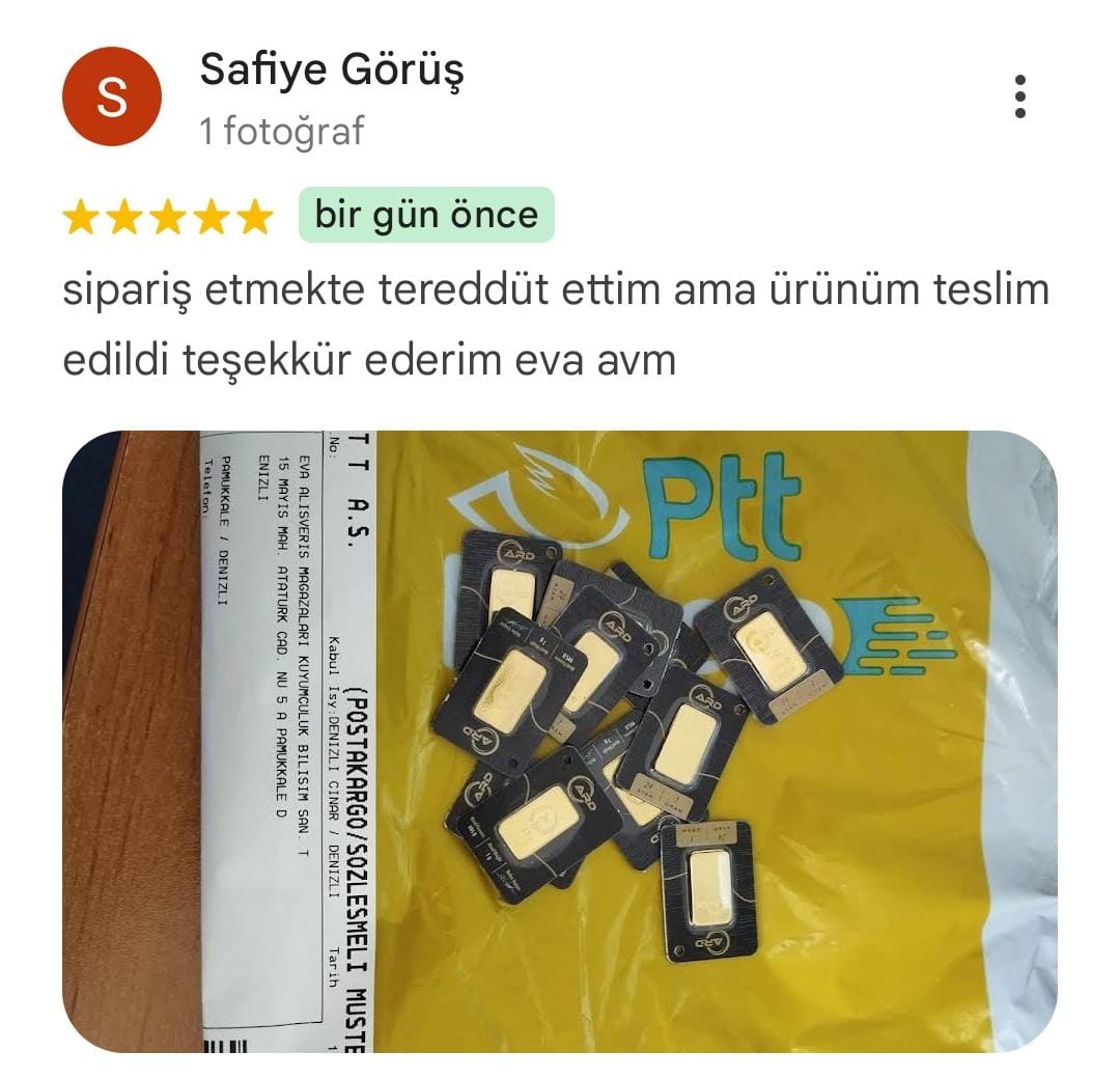 Google yorum görseli - Safiye Görüş