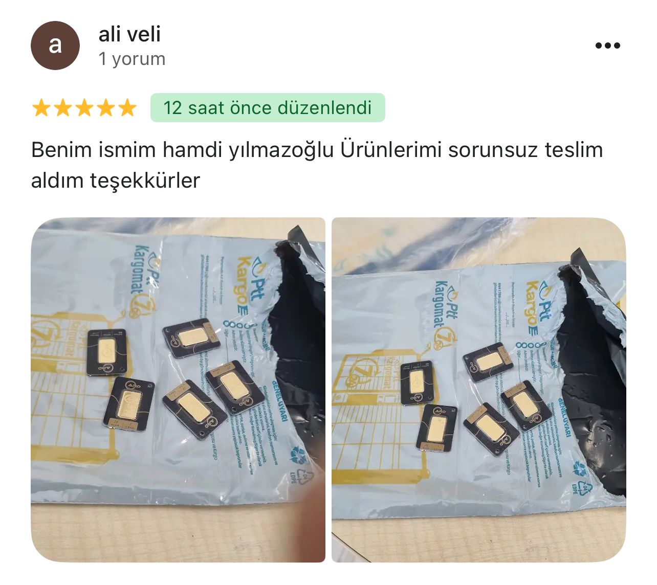 Google yorum görseli - ali veli