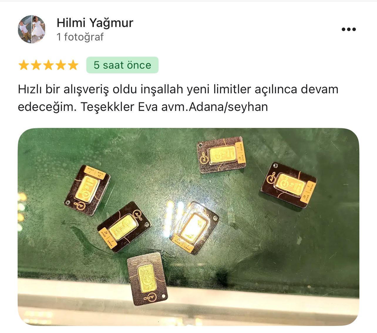 Google yorum görseli - Hilmi Yağmur