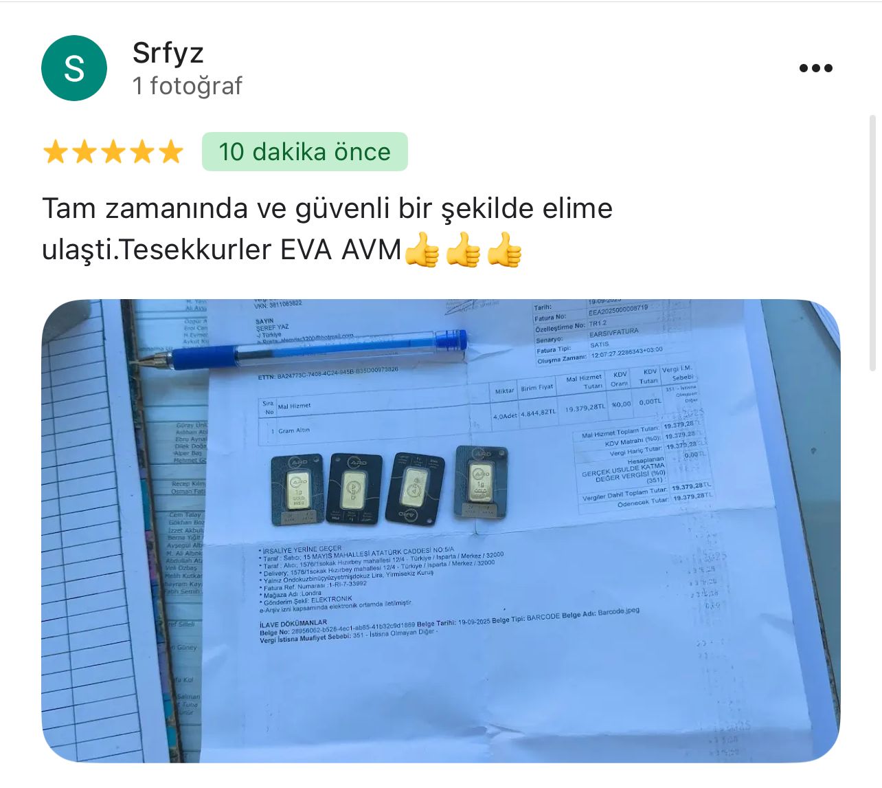 Google yorum görseli - Srfyz