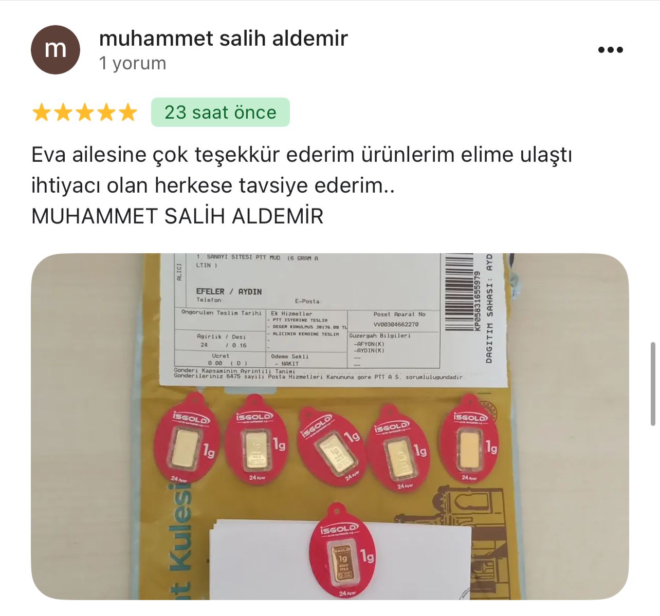Google yorum görseli - muhammet salih aldemir