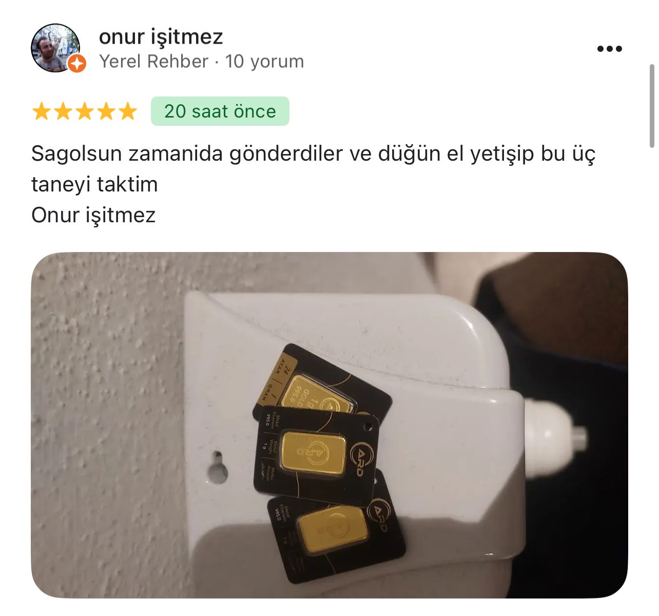 Google yorum görseli - onur işitmez