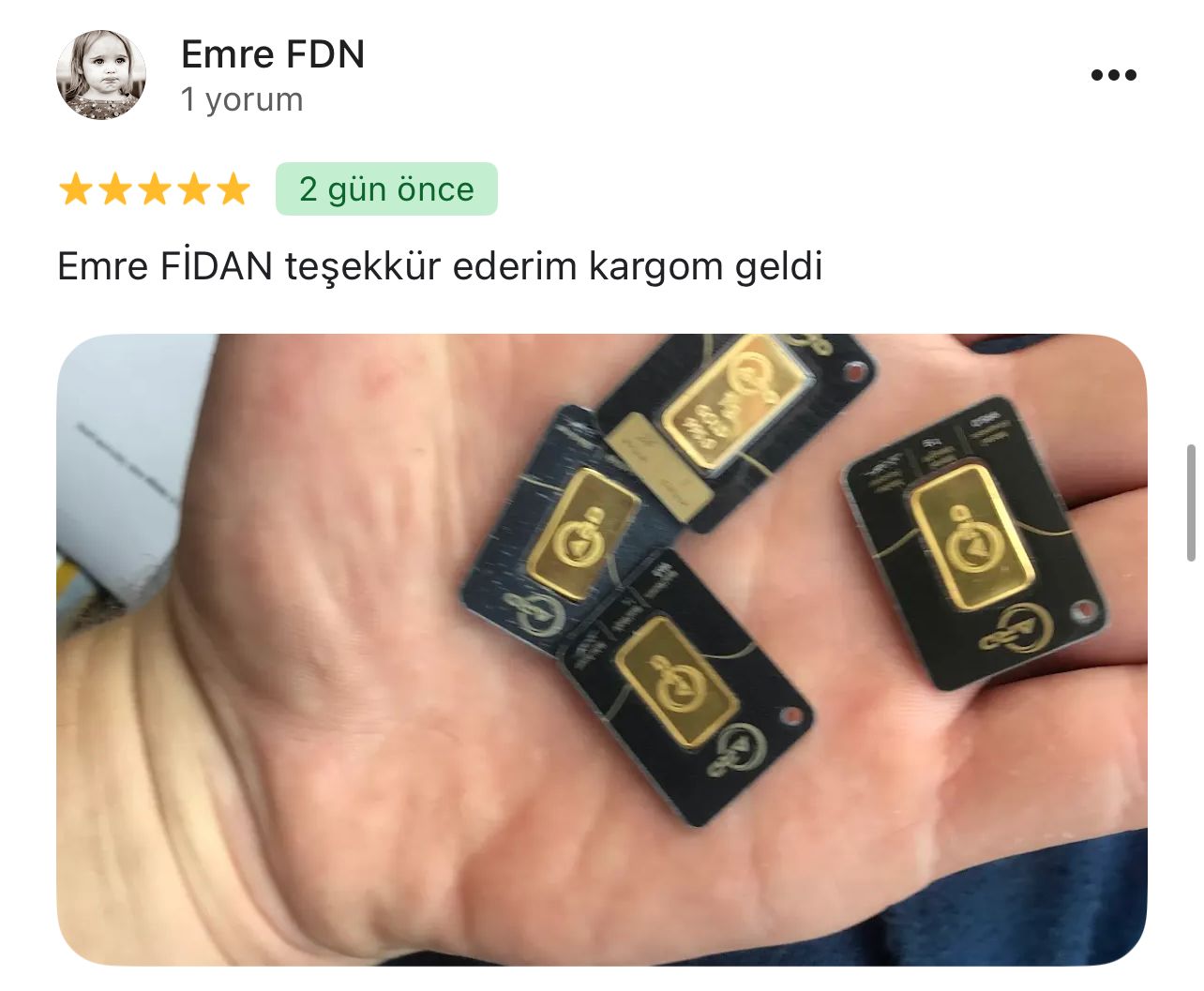 Google yorum görseli - Emre FDN