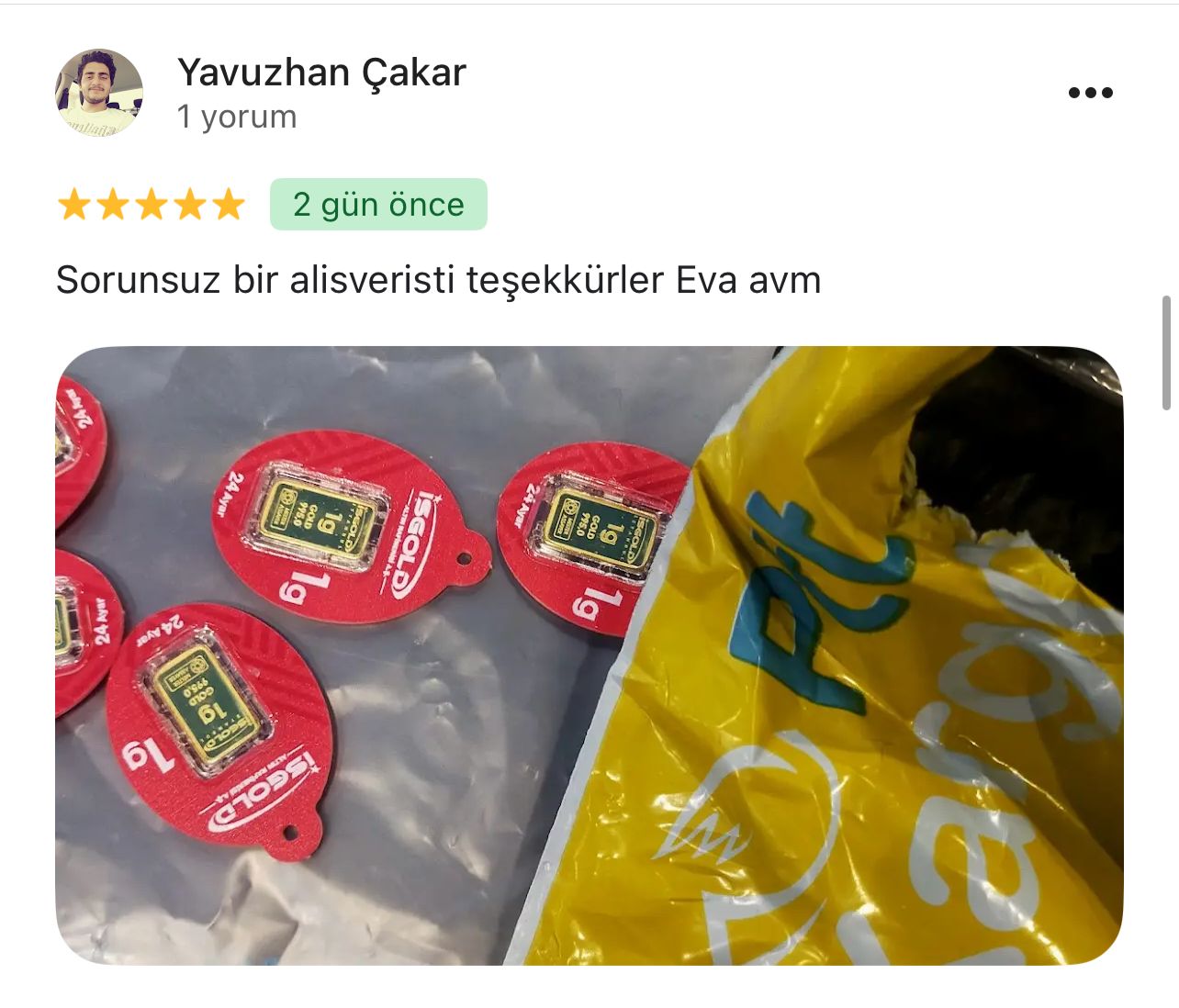 Google yorum görseli - Yavuzhan Çakar