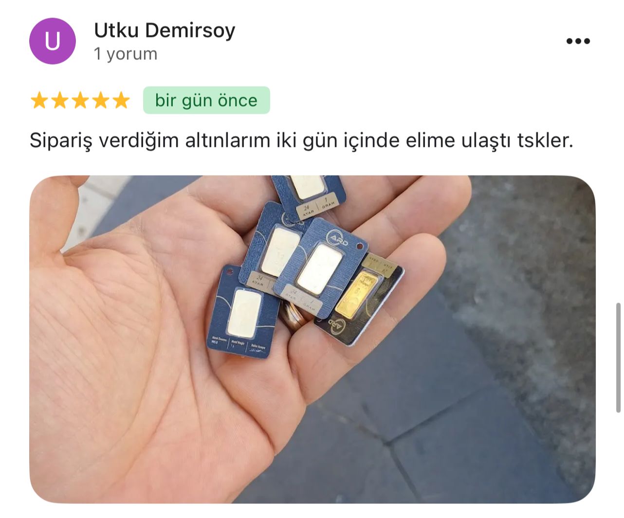 Google yorum görseli - Utku Demirsoy