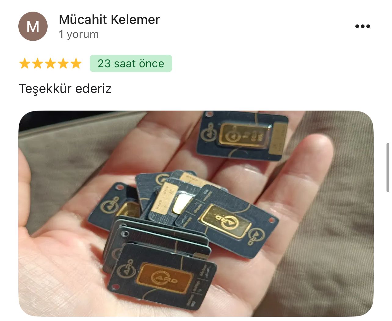 Google yorum görseli - Mücahit Kelemer