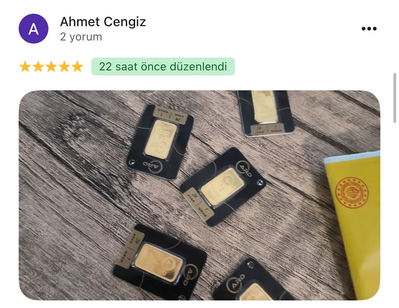 Google yorum görseli -    Ahmet Cengiz