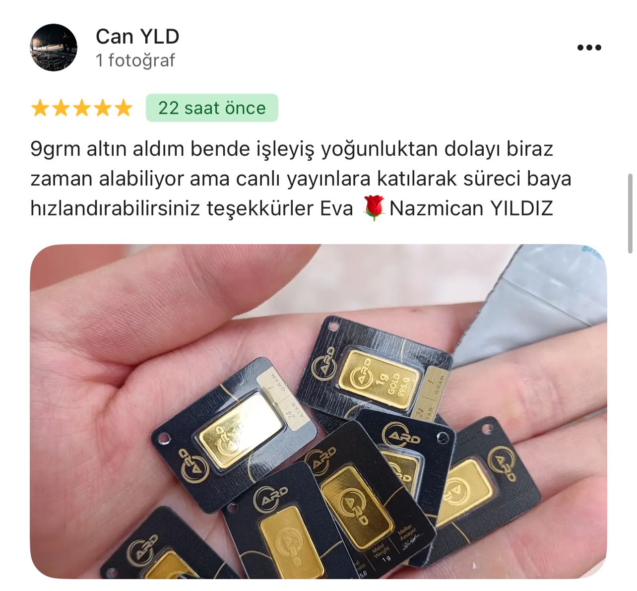 Google yorum görseli - Can YLD