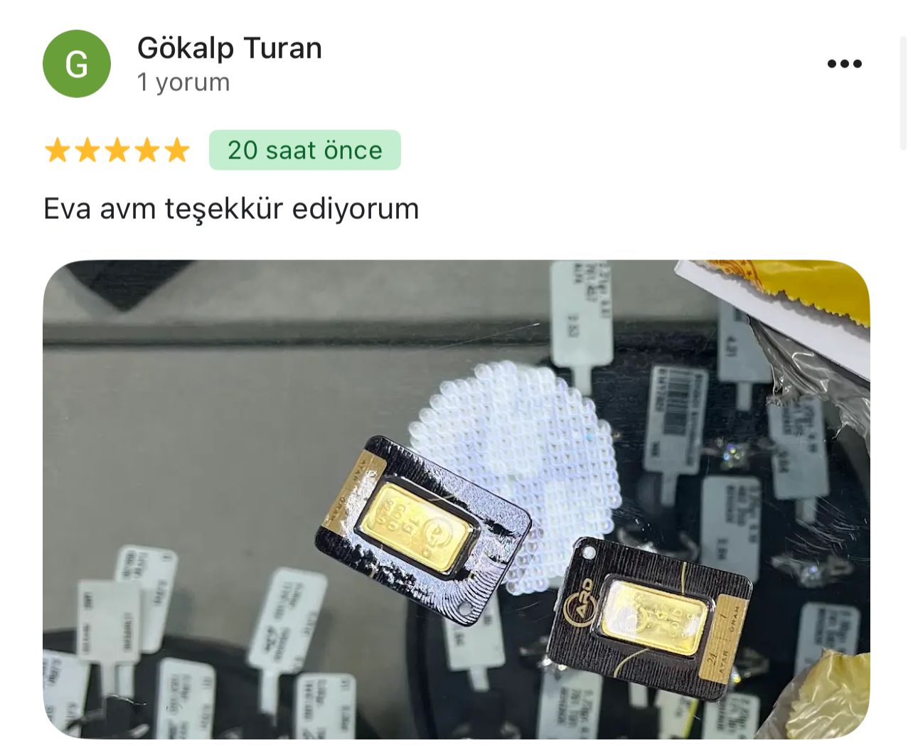 Google yorum görseli -    Gökalp Turan
