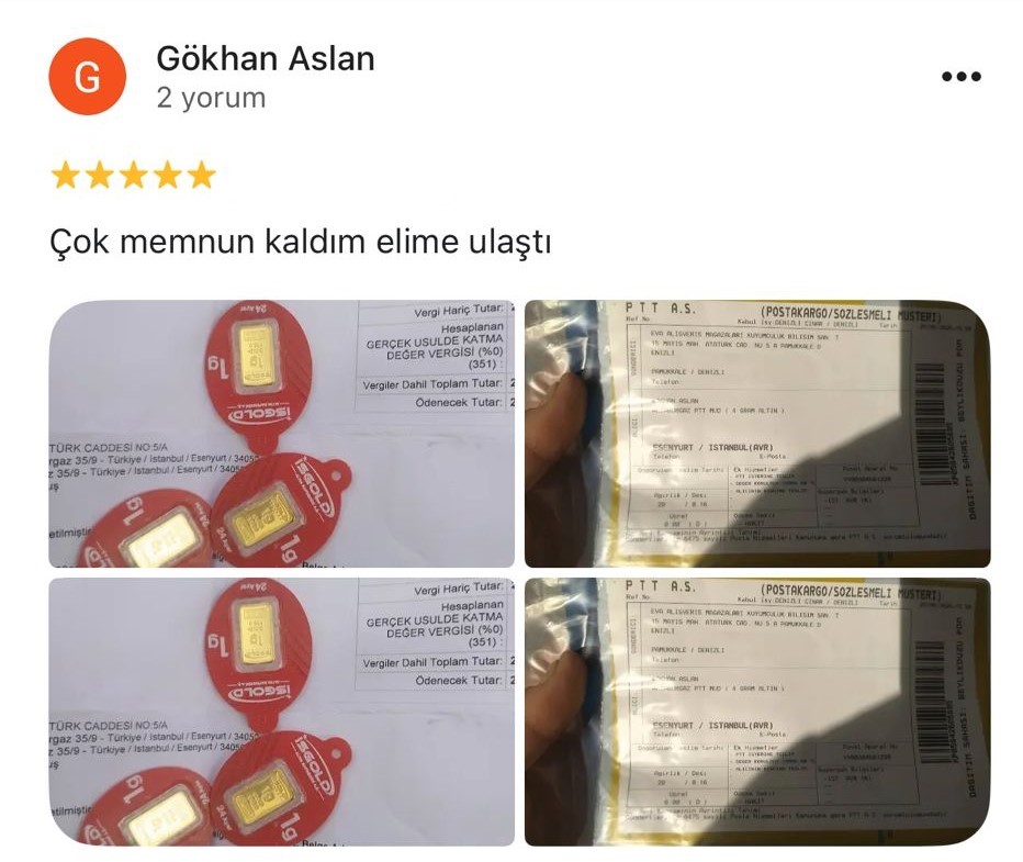 Google yorum görseli - Gökhan Aslan