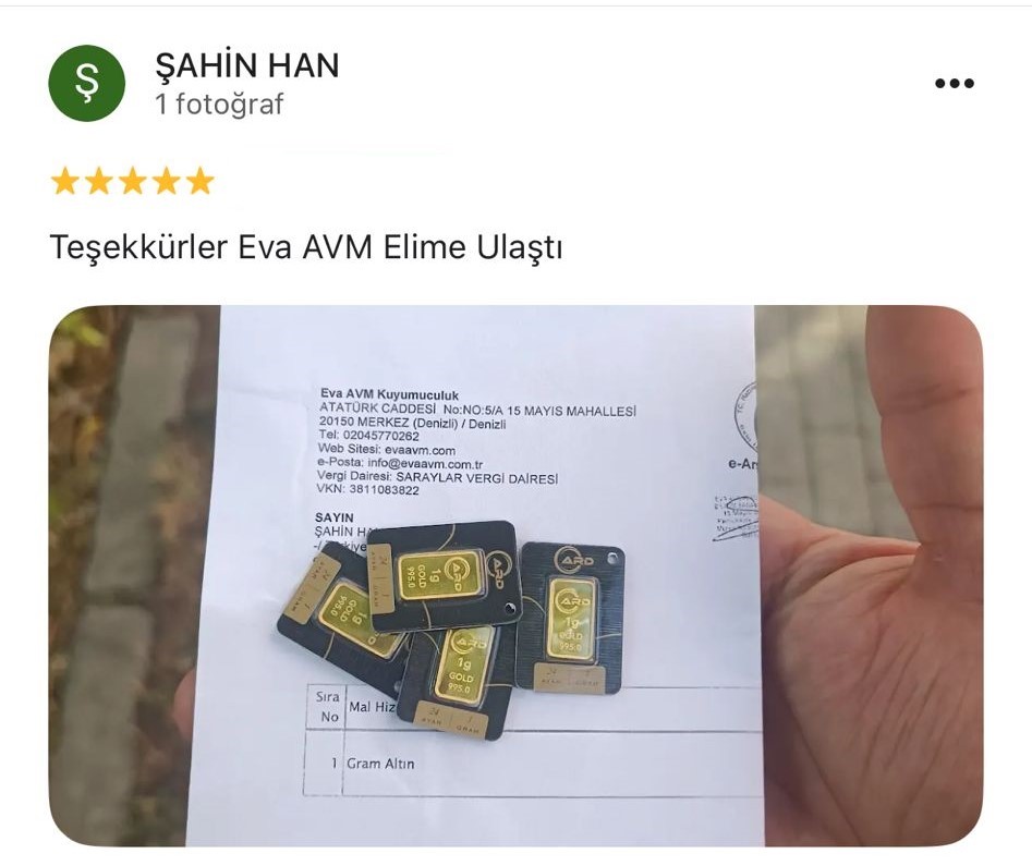Google yorum görseli - ŞAHİN HAN