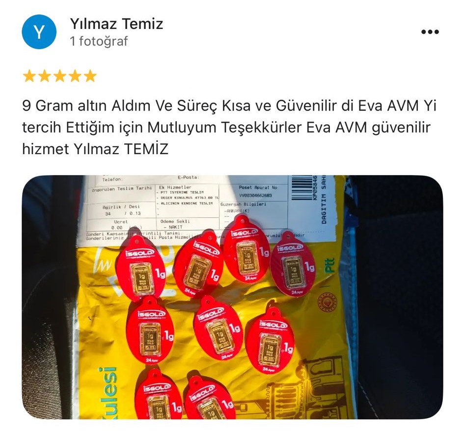 Google yorum görseli -  Yılmaz Temiz