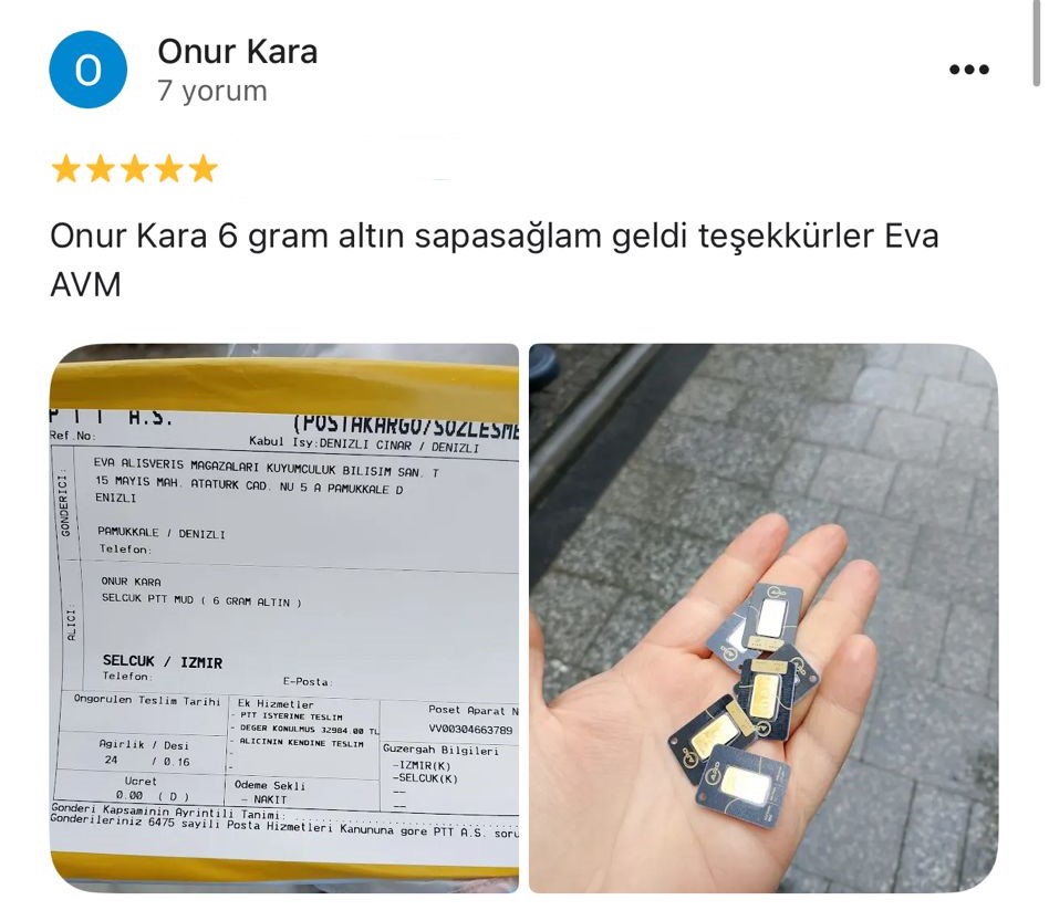 Google yorum görseli - Onur Kara