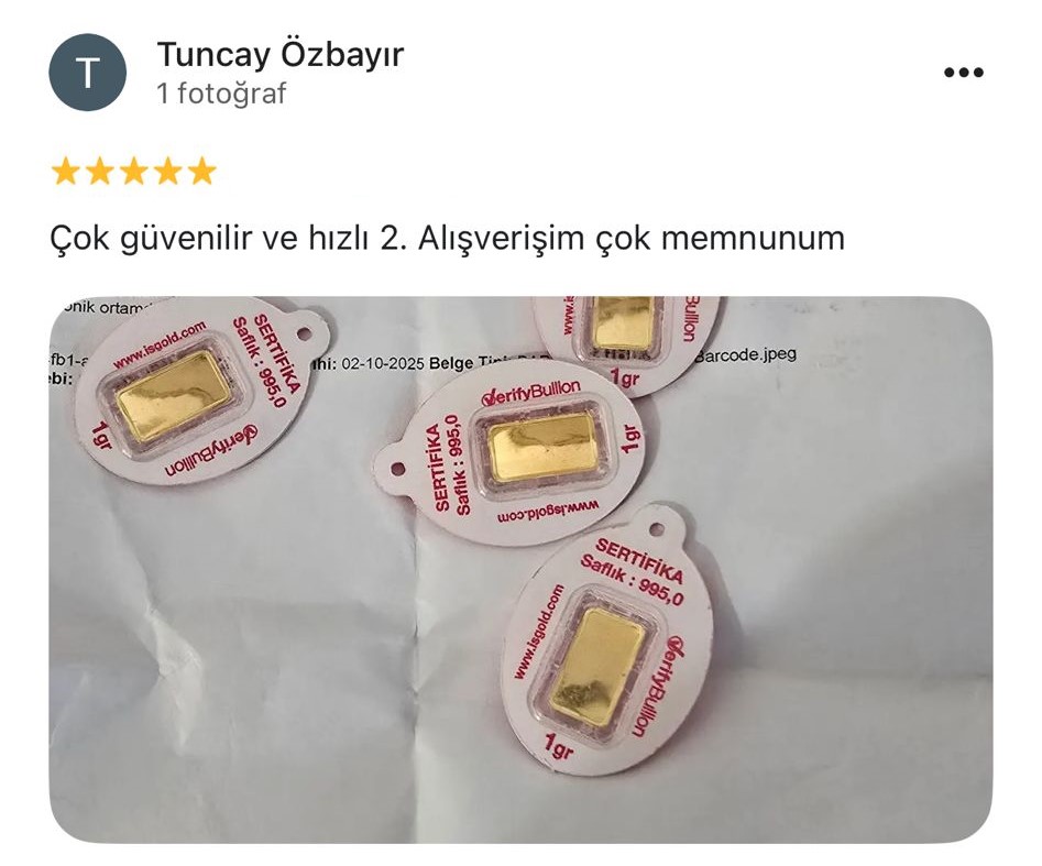 Google yorum görseli - Tuncay Özbayır