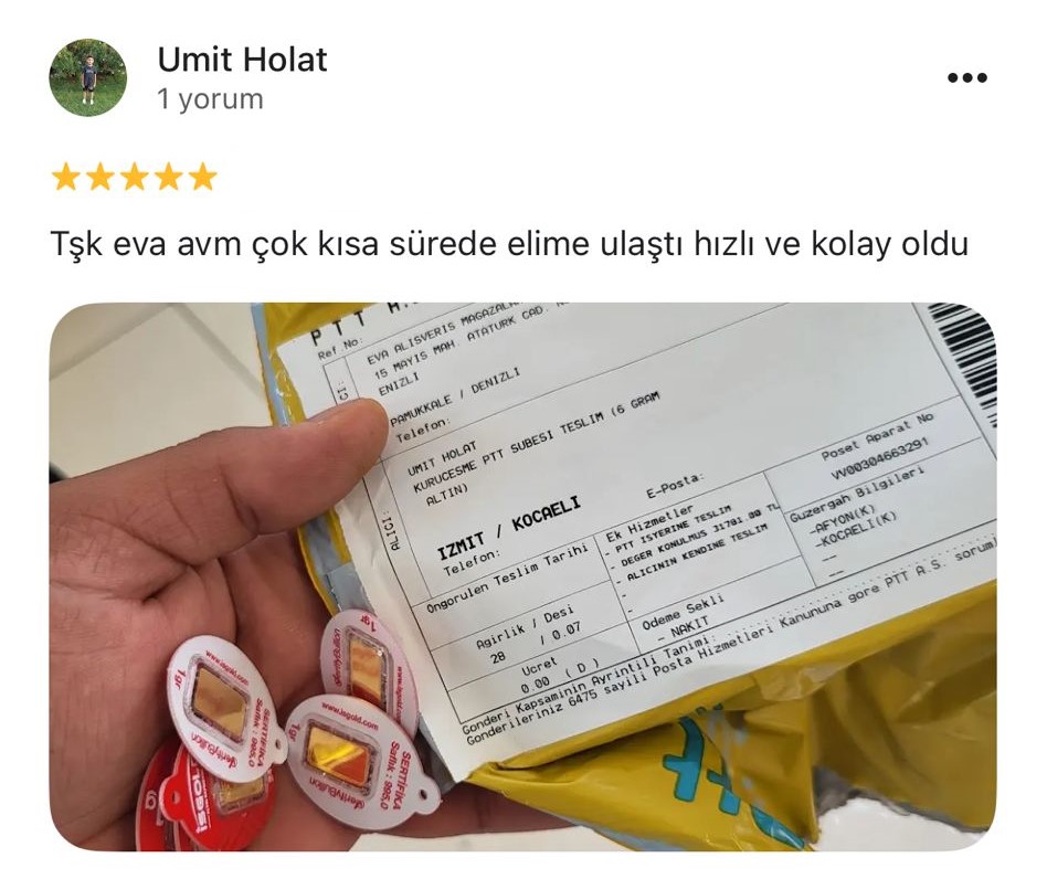 Google yorum görseli - Umit Holat