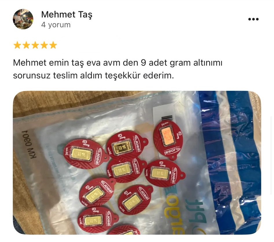 Google yorum görseli - Mehmet Taş