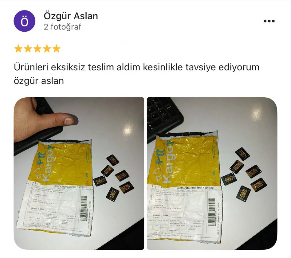 Google yorum görseli - Özgür Aslan
