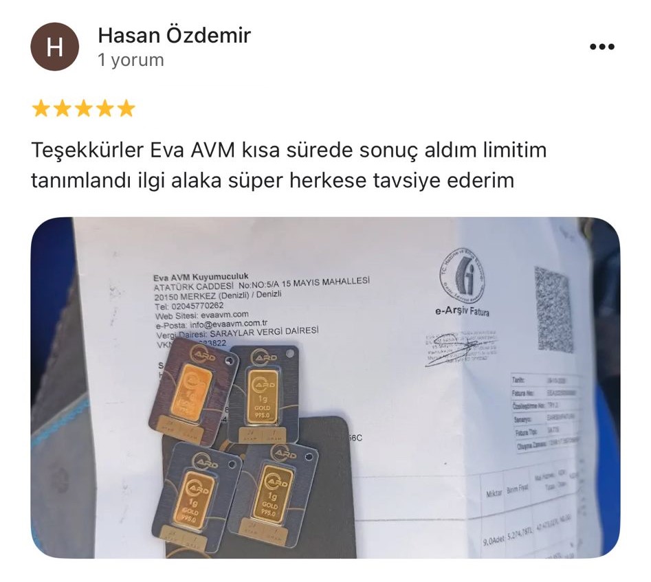 Google yorum görseli - Hasan Özdemir