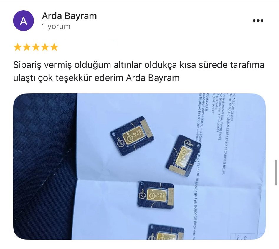 Google yorum görseli -    Arda Bayram