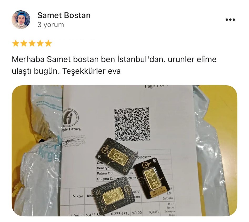 Google yorum görseli -    Samet Bostan