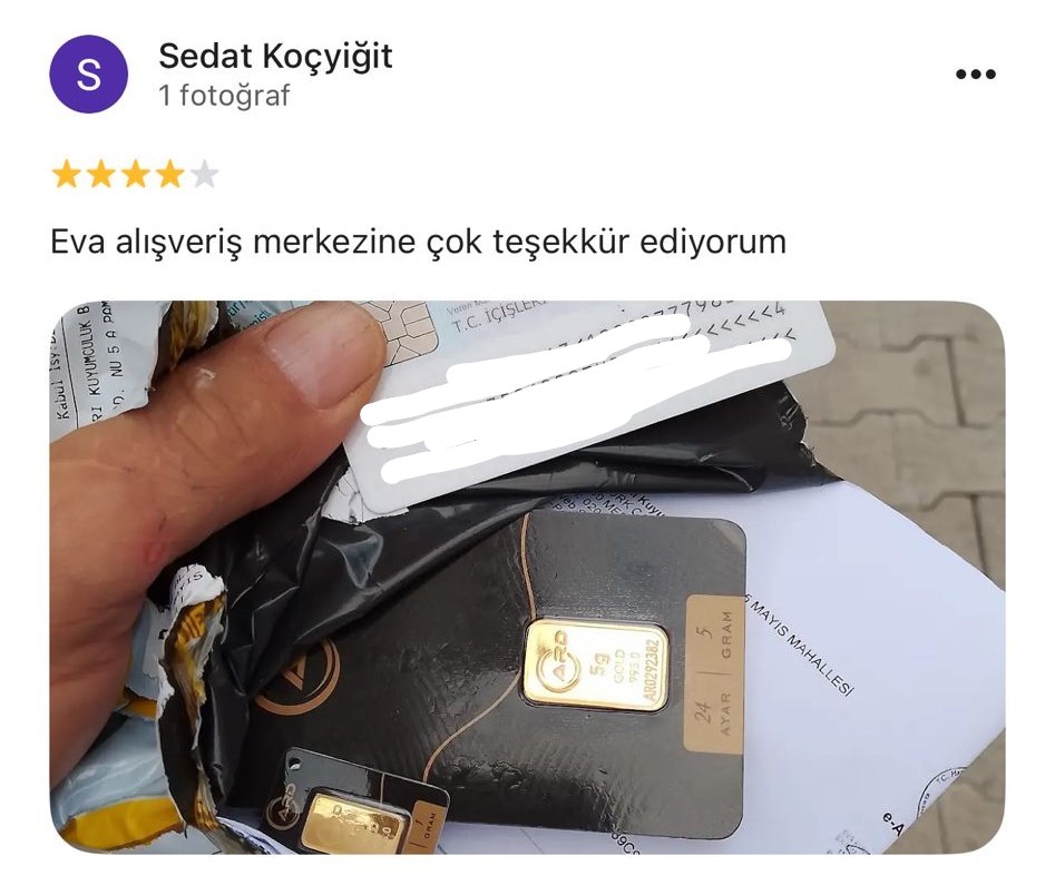 Google yorum görseli -    Sedat Koçyiğit