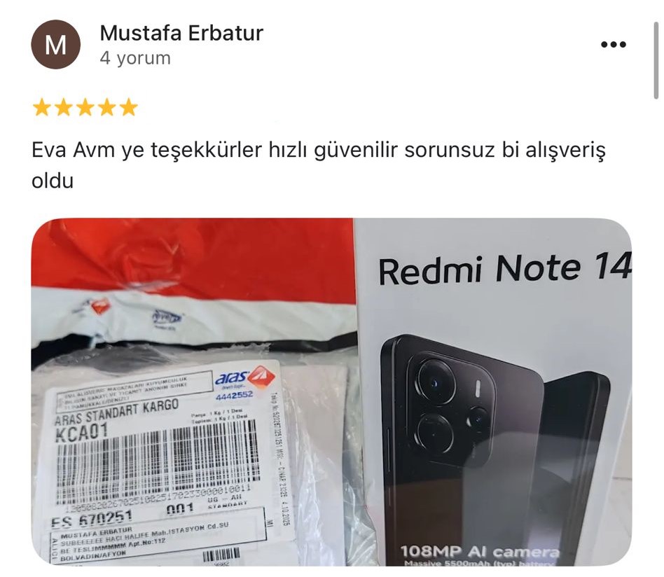 Google yorum görseli -    Mustafa Erbatur