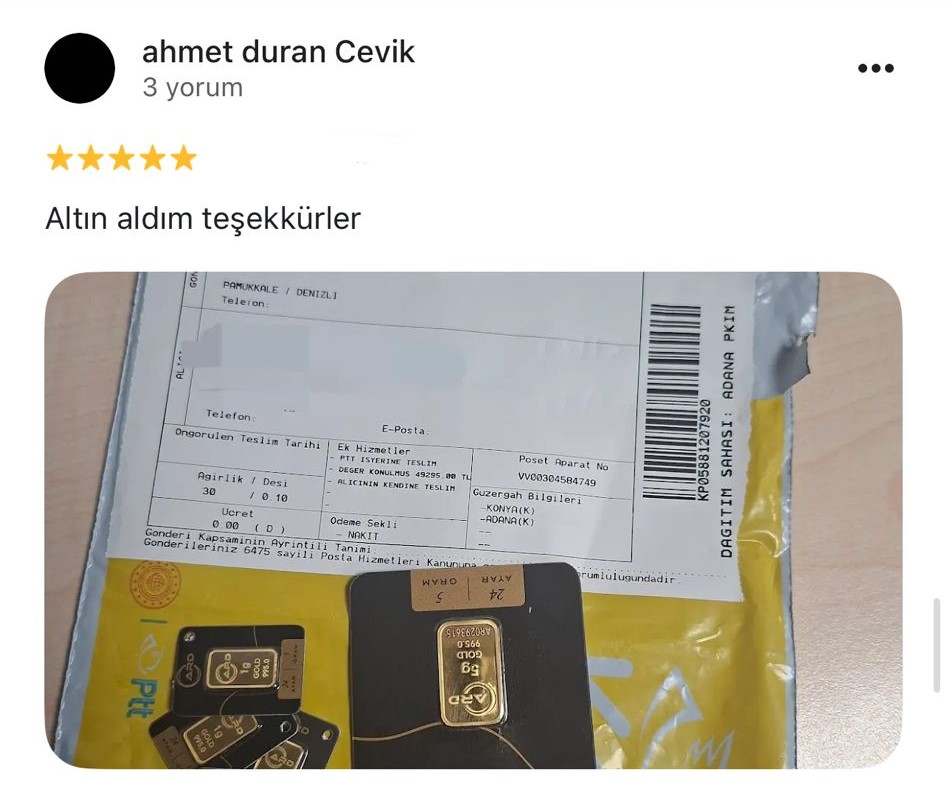 Google yorum görseli - ahmet duran Cevik