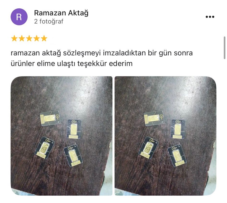Google yorum görseli - Ramazan Aktağ