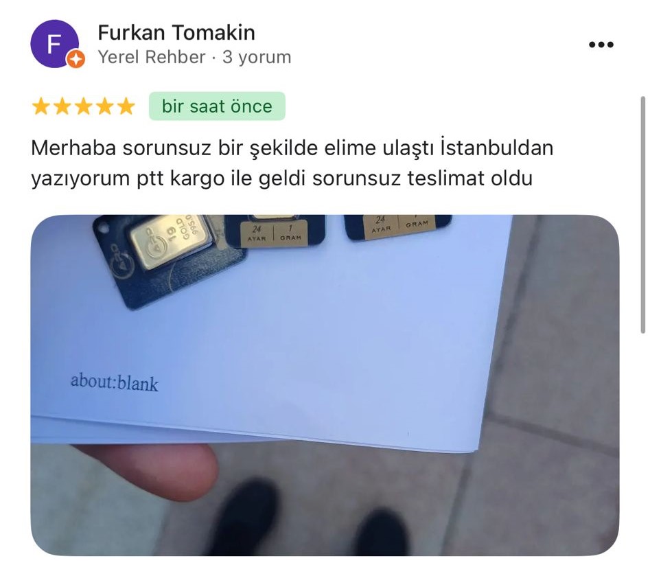 Google yorum görseli -    Furkan Tomakin
