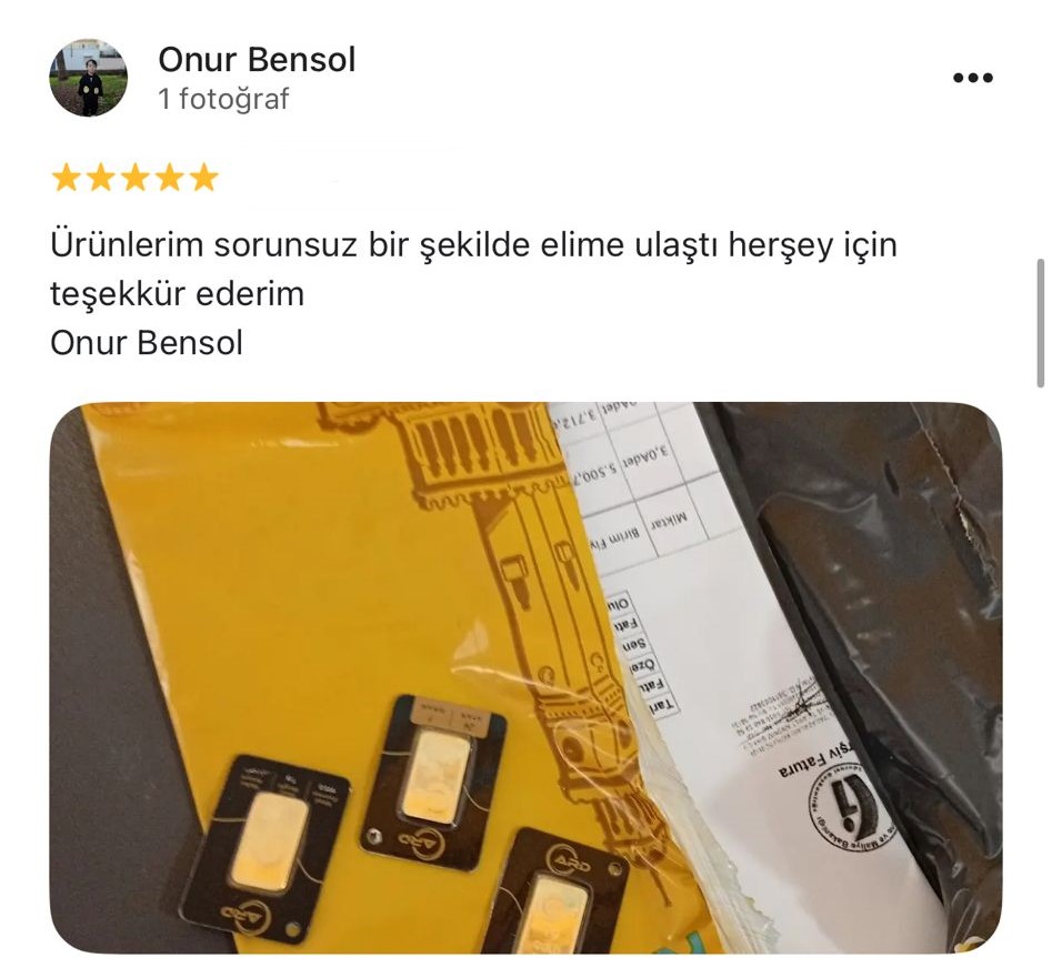 Google yorum görseli - Onur Bensol