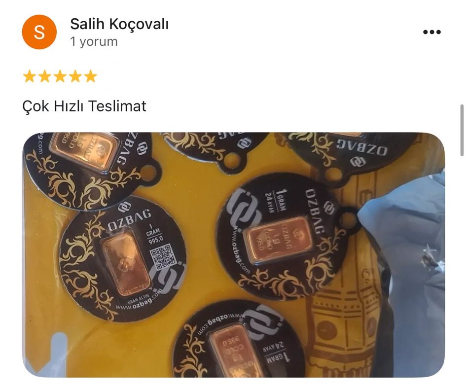 Google yorum görseli - Salih Koçovalı