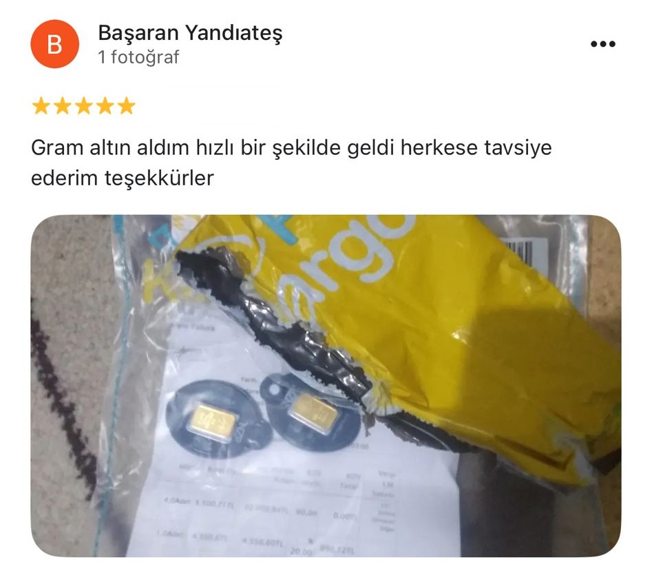 Google yorum görseli -    Başaran Yandıateş