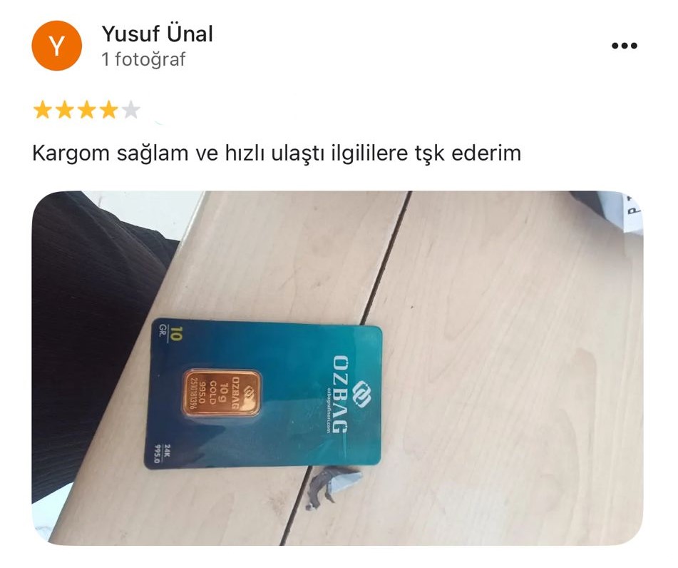 Google yorum görseli - Yusuf Ünal
