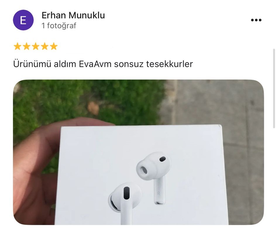 Google yorum görseli - Erhan Munuklu