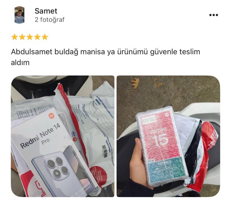 Google yorum görseli - Samet