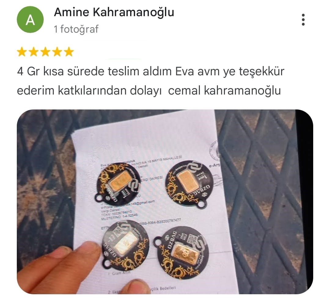 Google yorum görseli -   Amine Kahramanoğlu
