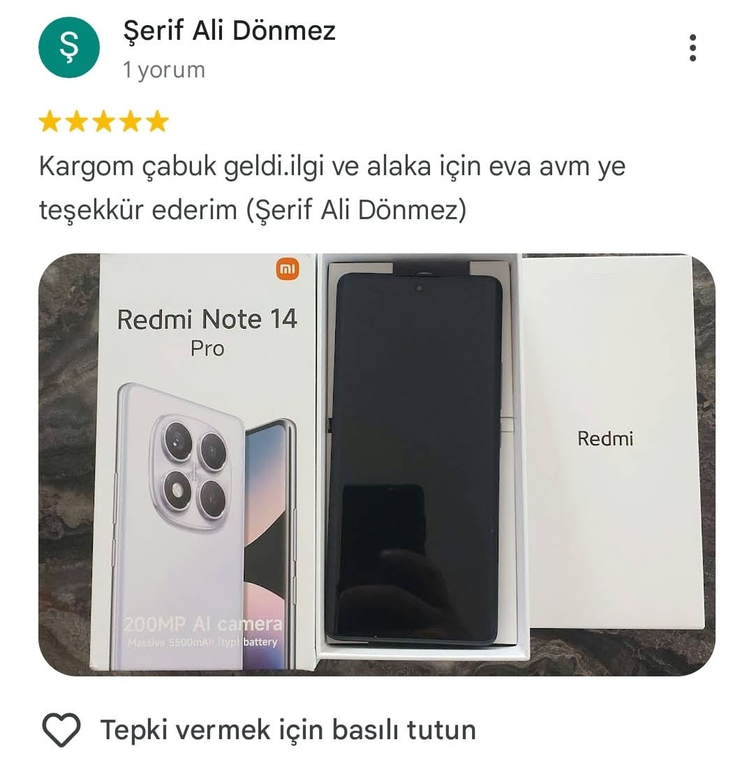 Google yorum görseli - Şerif Ali Dönmez