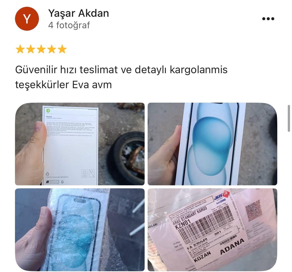 Google yorum görseli - Yaşar Akdan 