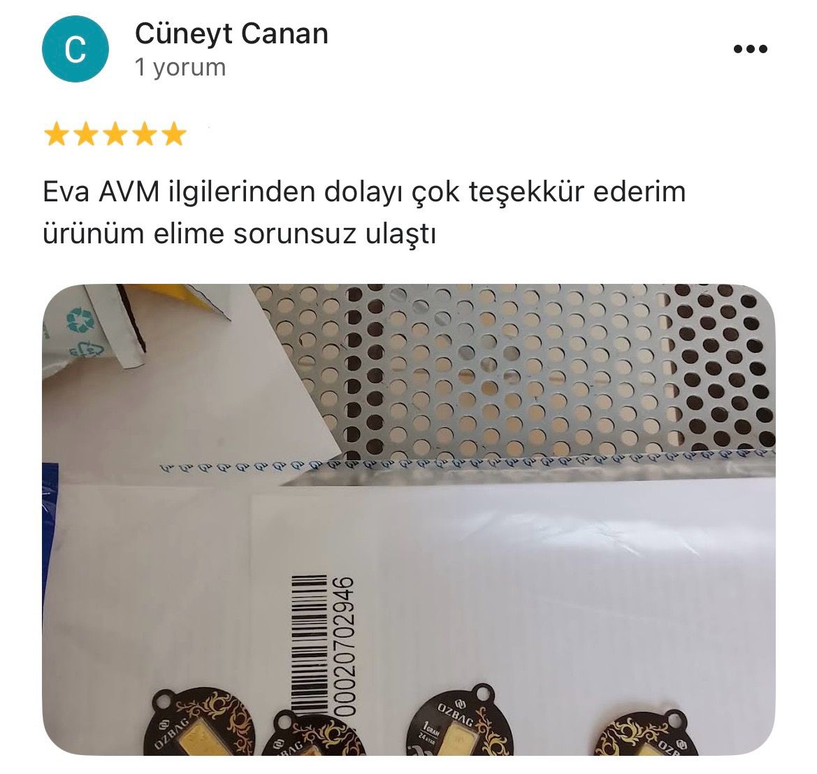 Google yorum görseli - Cüneyt Canan 