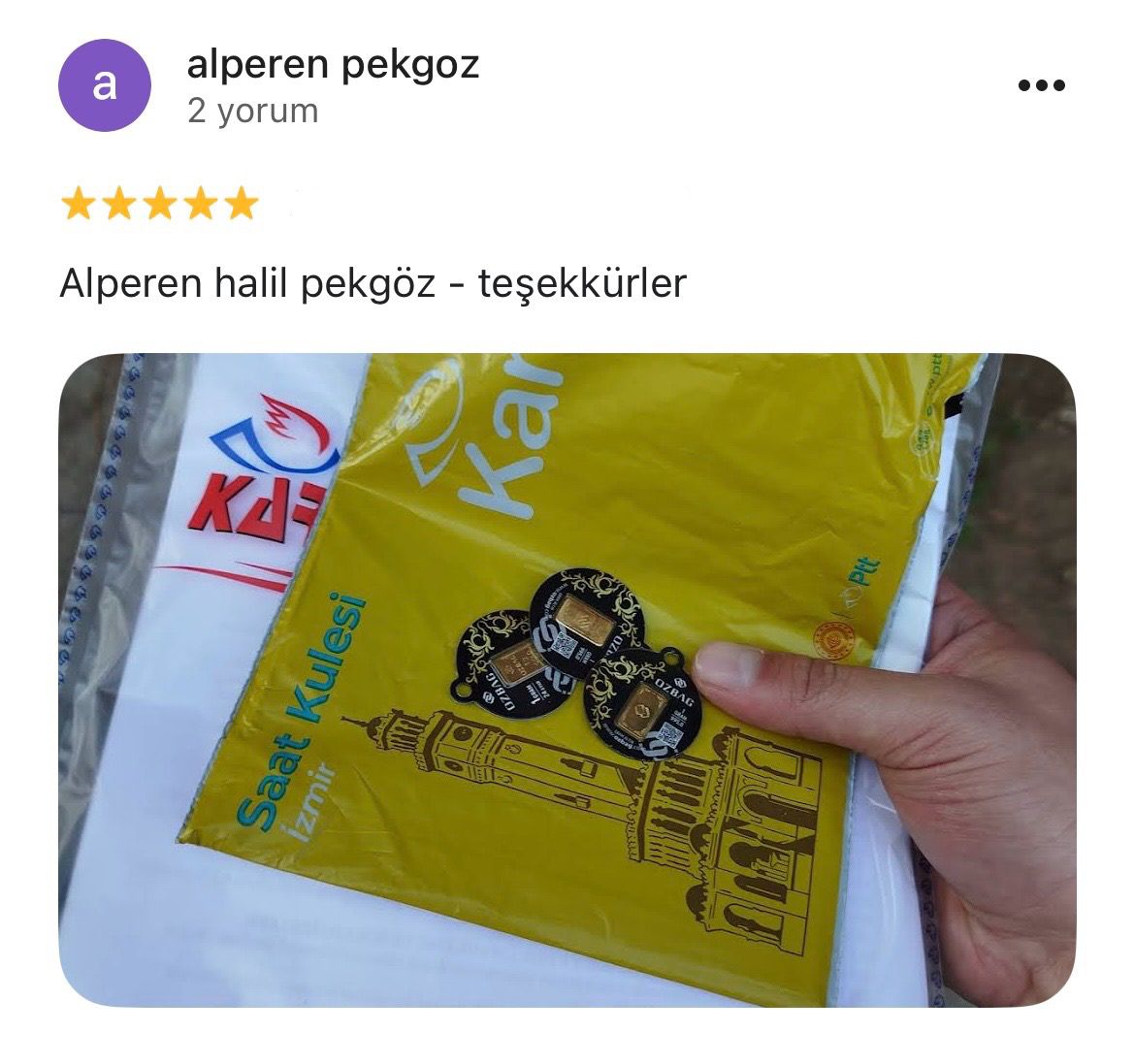 Google yorum görseli - Alperen halil pekgöz
