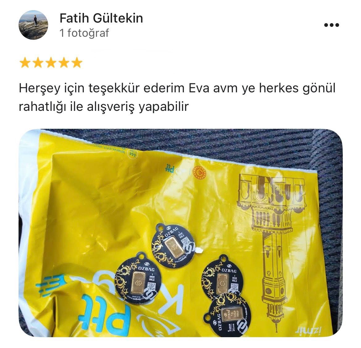 Google yorum görseli - Fatih gültekin 