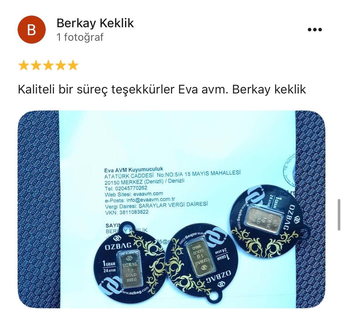Google yorum görseli - Berkay keklik
