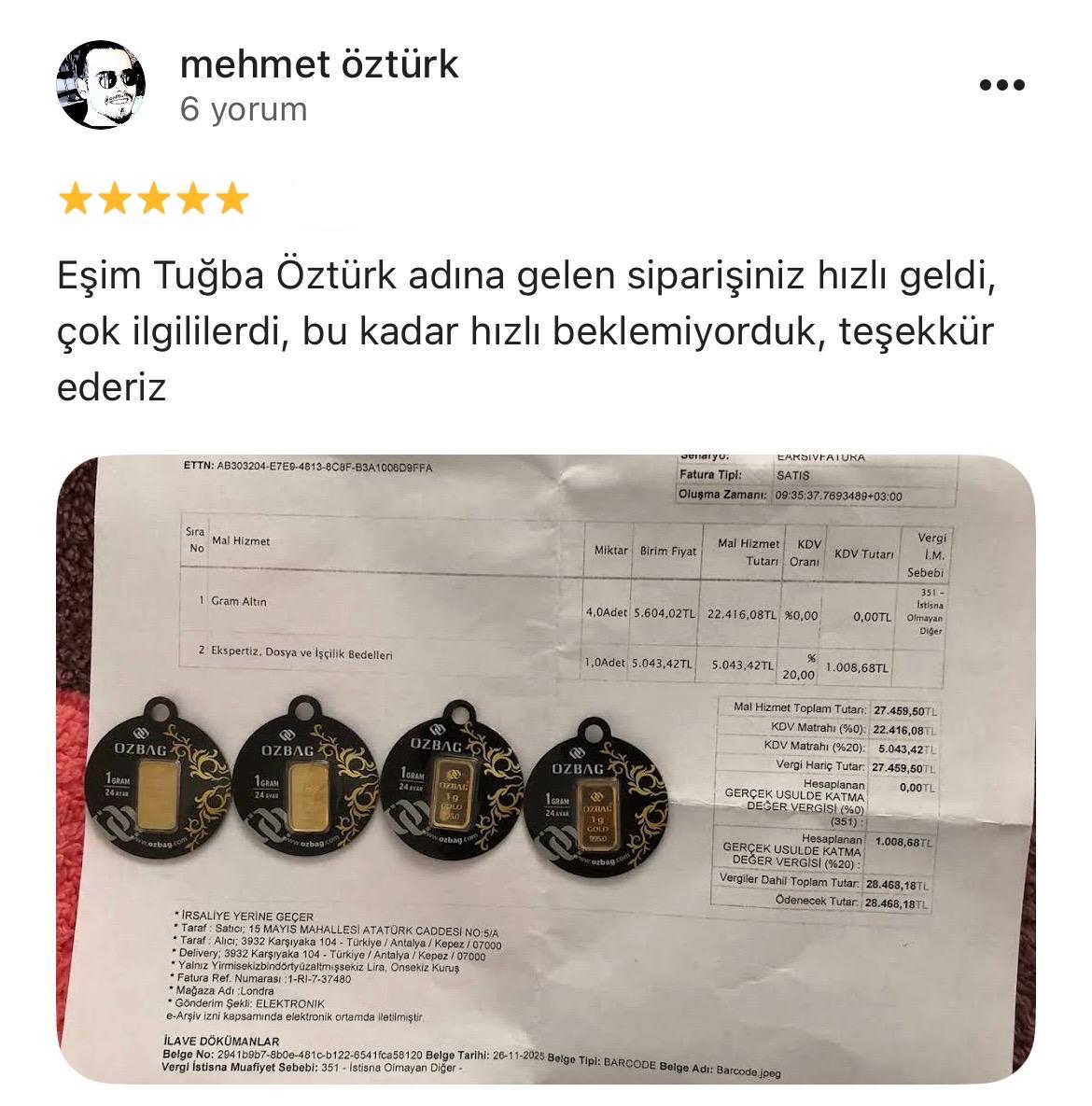 Google yorum görseli - Tuğba Öztürk