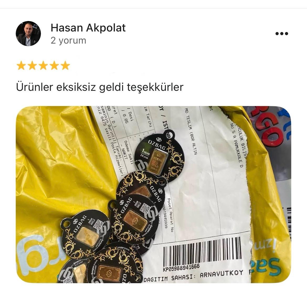 Google yorum görseli - Hasan Akpolat