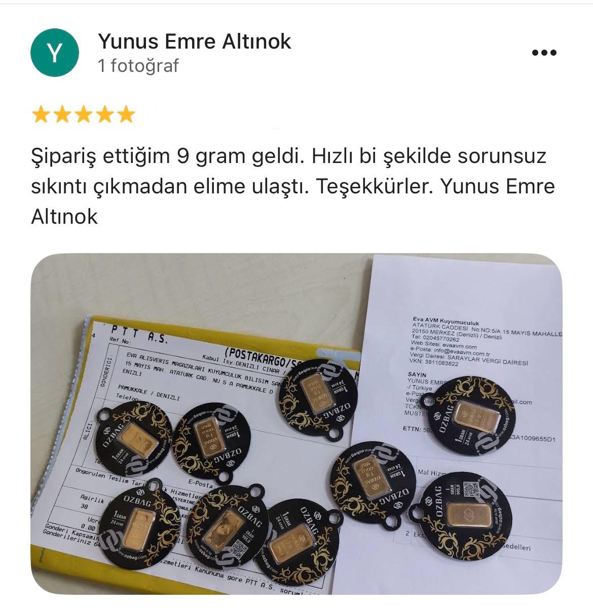 Google yorum görseli -  Yunus Emre Altınok