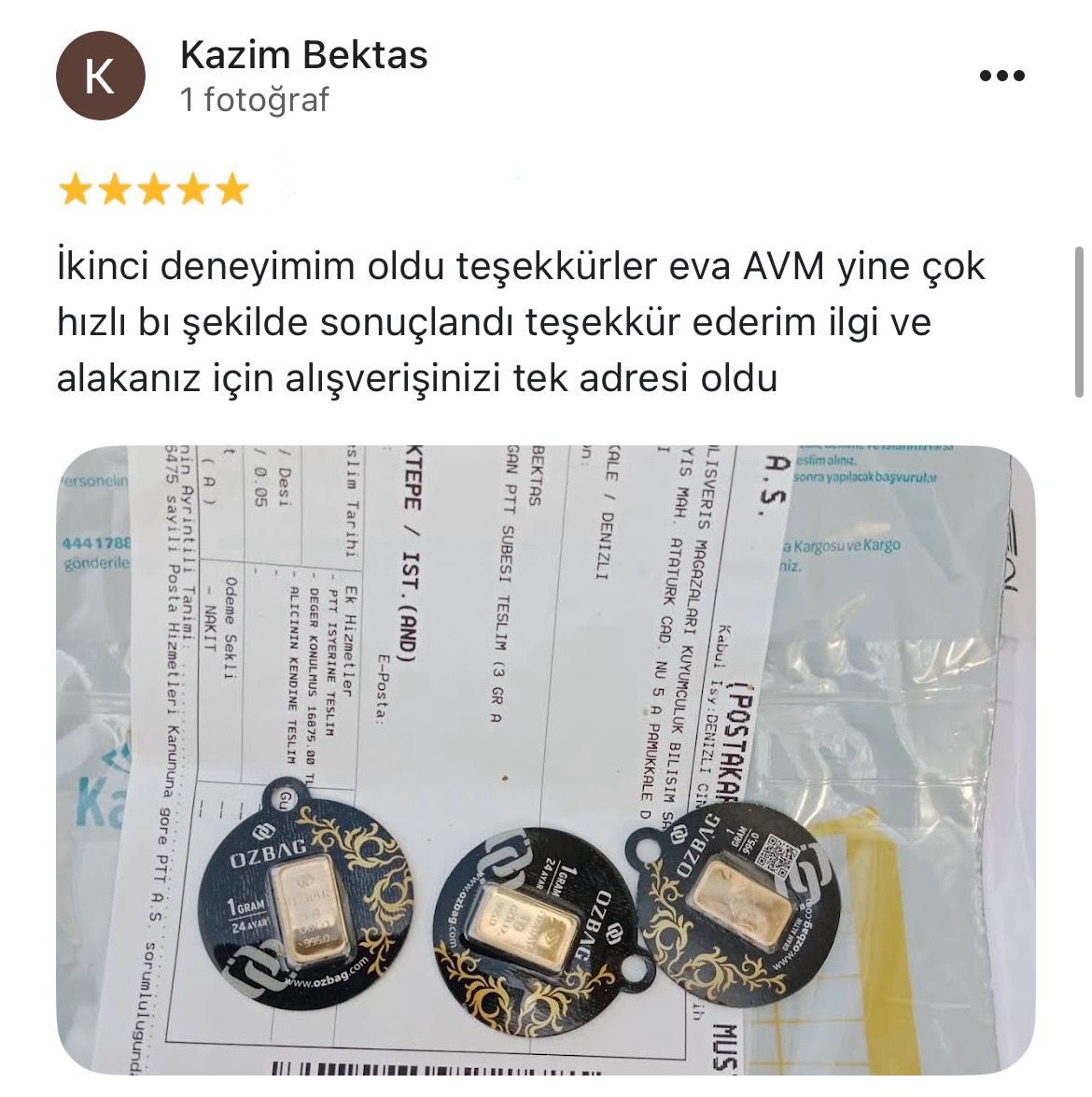 Google yorum görseli - KAZIM BEKTAŞ