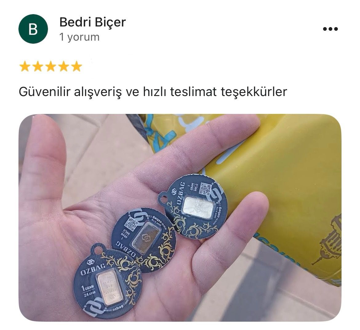 Google yorum görseli - BEDRİ BİÇER